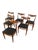 A beautifully sculptural set of six Norwegian “Bambi” dining chairs designed by Rastad & Relling Tegnekontor and produced...