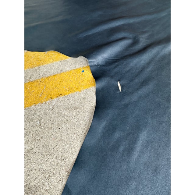 Navy Blue Aniline Dyed Supple Leather Hide For Sale - Image 4 of 6