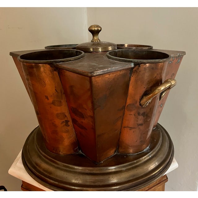 Art Deco 1920s Art Deco Tapered Copper Wine Cooler For Sale - Image 3 of 8