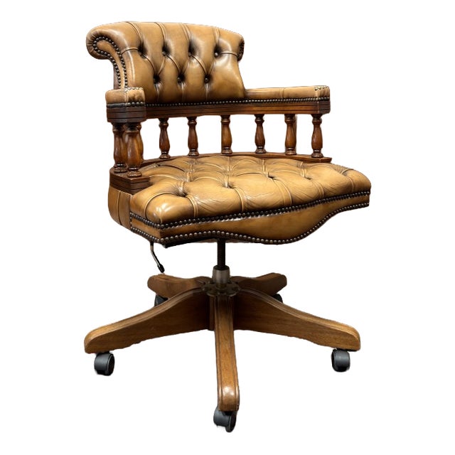 English Chesterfield Office Chair For Sale