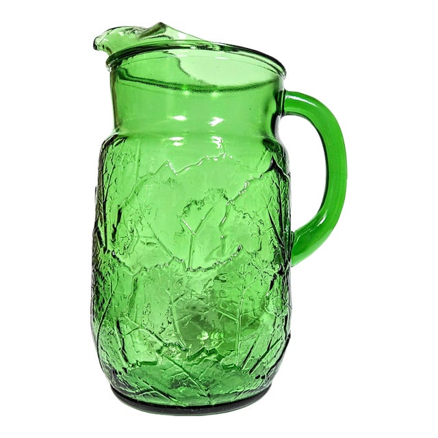 Green Spearmint Leaf Pitcher For Sale