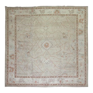 Early 21st Century Turkish Square Square Oushak - 9'1" x 9'10" For Sale