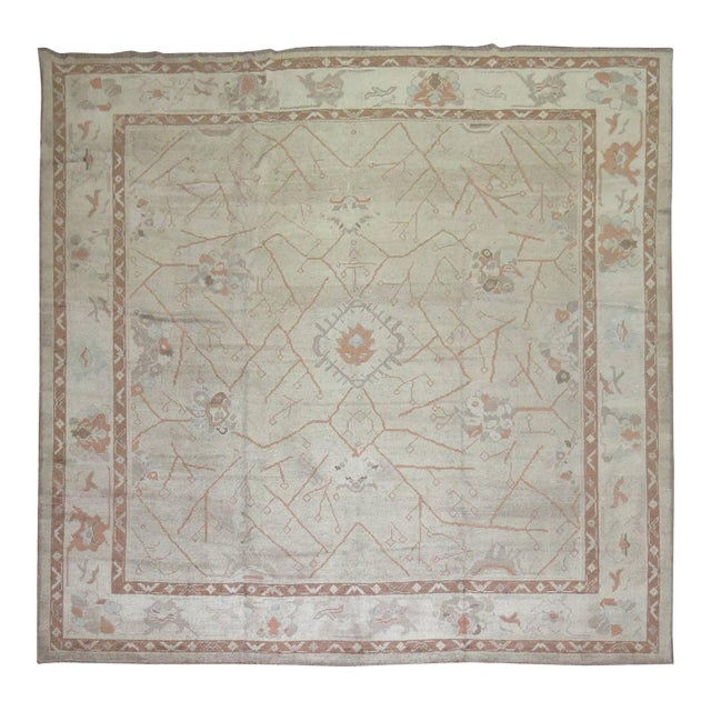 Early 21st Century Turkish Square Square Oushak - 9'1" x 9'10" For Sale