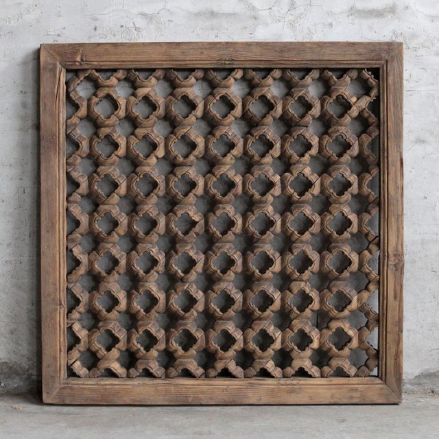 Lattice Carved Window Panel For Sale - Image 3 of 5