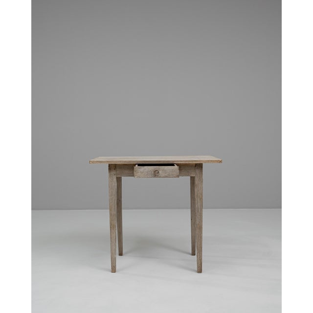 19th Century 19th Century French Bleached Oak Side Table For Sale - Image 5 of 12