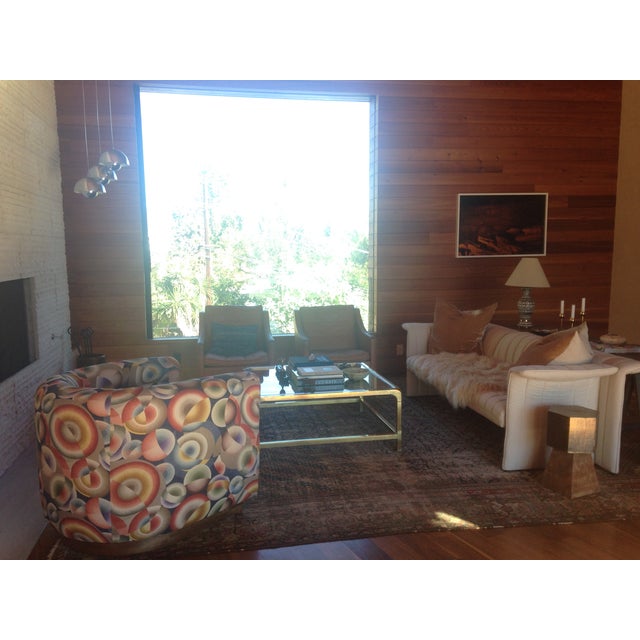 Glass 1970s Mastercraft Hollywood Regency Brass and Glass Square Coffee Table, Unmarked For Sale - Image 7 of 7