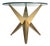 Custom Post Modern Steel Side Table in Gold Finish For Sale