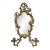 French Rococo Brass Girandole Mirror Candle Wall Sconce For Sale