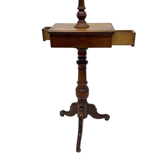 19th Century Dutch Shaving Table by Horrix, ca 1860 A panelled shaving table with a folding mirror. This piece of...