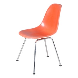 Dining Chairs in Orange Fiberglass by Charles & Ray Eames for Herman Miller, USA, 1960s For Sale