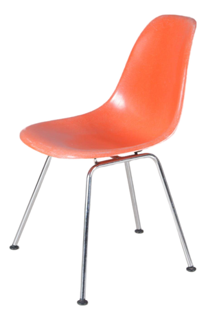 Dining Chairs in Orange Fiberglass by Charles & Ray Eames for Herman Miller, USA, 1960s