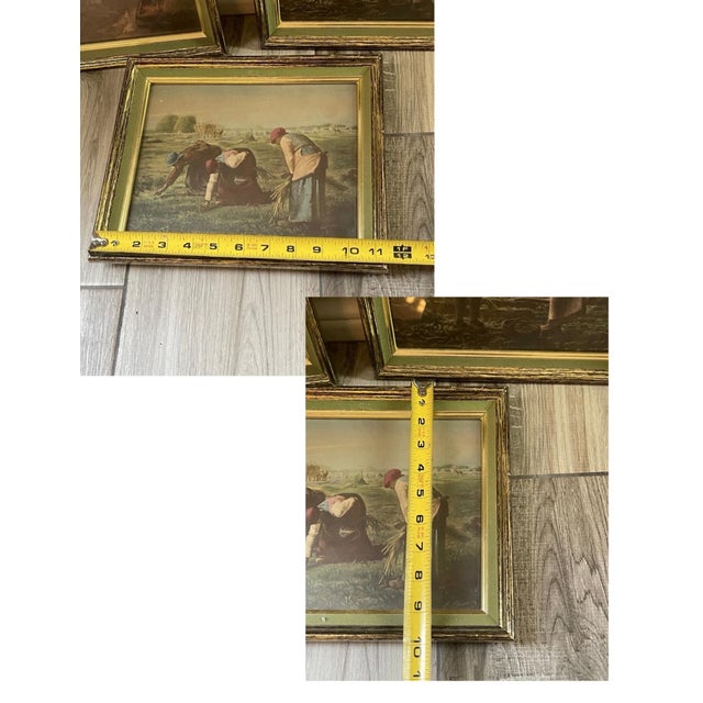 Framed French Pastoral Art Prints by Millet & Breton – Set of 3 Vintage For Sale - Image 10 of 10