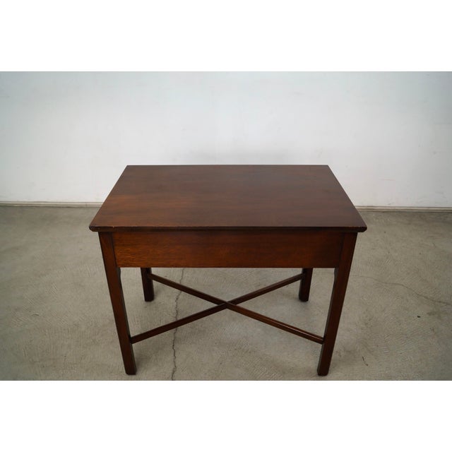 1990s Mid-Century Modern Style Madison Square End Table For Sale - Image 5 of 12