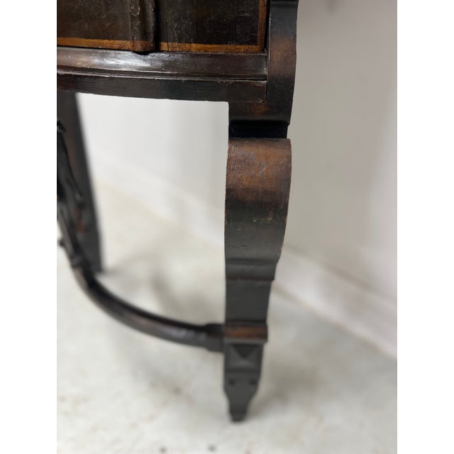 Half-Moon Corner Cabinet with Biblical Scene Decor, 19th Century For Sale - Image 8 of 18