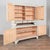 19th century large Swedish Gustavian cabinet, crafted in pine. The upper and lower cabinet doors are detailed with...