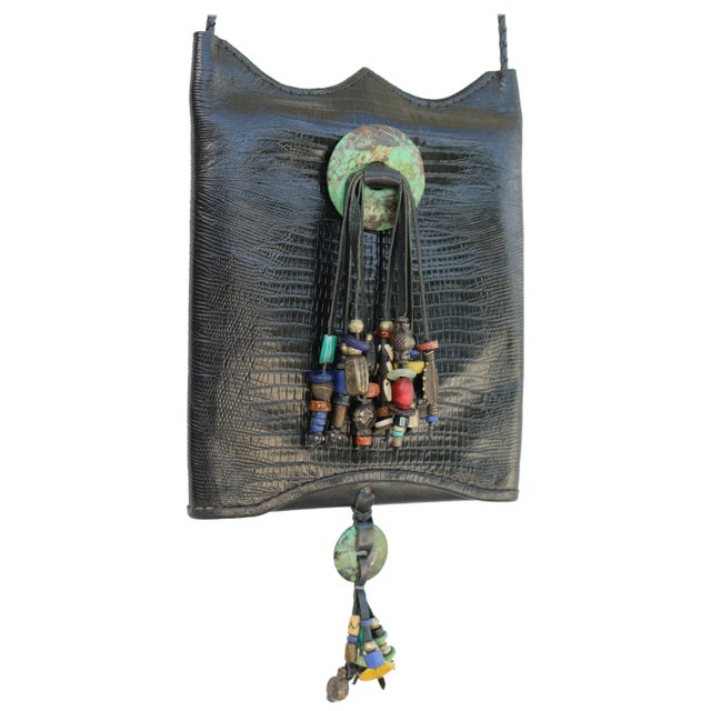 Safely travel WITH YOUR PASSPORT or your cell phone in sophisticated style. A light weight Gorgeous Vintage 1970s Exotic...