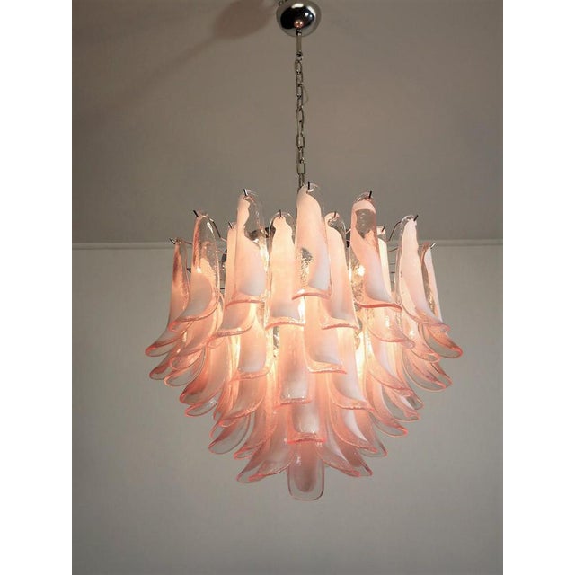 Italian Petal Flamingo Chandelier, Murano For Sale - Image 3 of 18