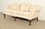 English Ethan Allen Chippendale Carved Mahogany Upholstered Camelback Sofa For Sale - Image 3 of 13