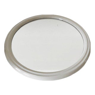 Vintage Space Age Wall Mirror in Gray Plastic, 1970s For Sale