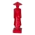 Late 20th Century Red Lacquered Wood Asian Figurine For Sale