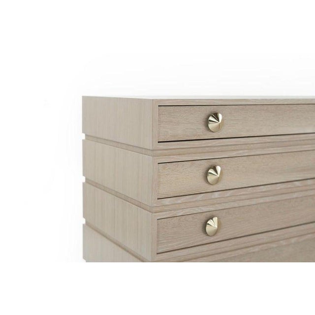 Stacked Dressers in Limed Oak - a Pair For Sale - Image 10 of 16