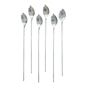 Mid 20th Century 6 Tiffany Sterling Mint Julip Straws
