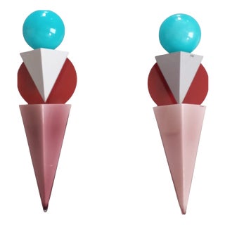 Vintage Wall Lights by Adam T. Tihani and Joseph Mancini for Foscarini, 1985, Set of 2 For Sale