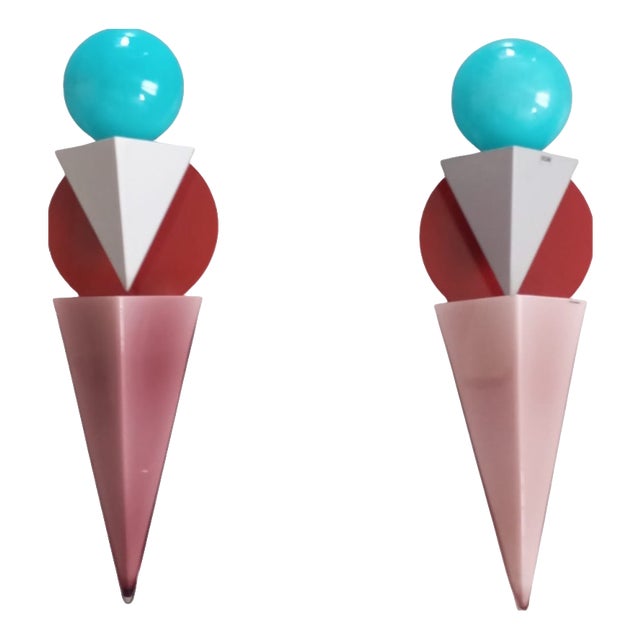 Vintage Wall Lights by Adam T. Tihani and Joseph Mancini for Foscarini, 1985, Set of 2 For Sale