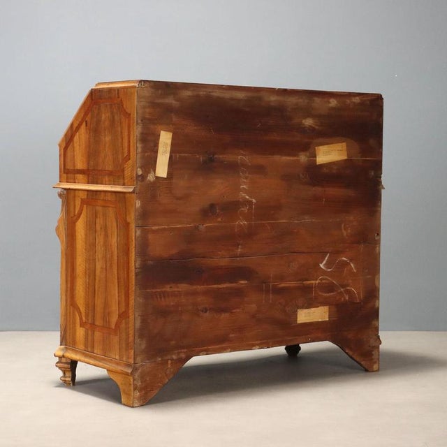 Walnut Bureau with Cherry Inlay For Sale - Image 12 of 13