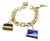 Louis Vuitton Padlock & Keys+ Two Bags Charm Yellow Gold Bracelet 125.7 Gm 18 KG For Sale