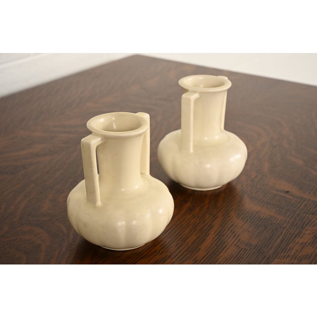 Rookwood Pottery Arts & Crafts Glazed Ceramic Handled Vase, 1934 For Sale - Image 11 of 12