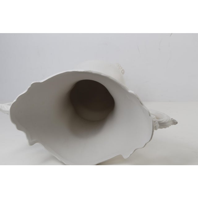 White Seletti Versailles Fluo White Porcelain Urn Vase by Selab, Italy 2009 For Sale - Image 8 of 9