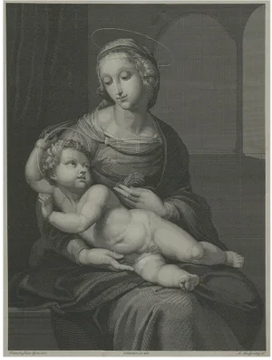 Nargeot after Raphael, Madonna and Child, 1878, Stipple Engraving