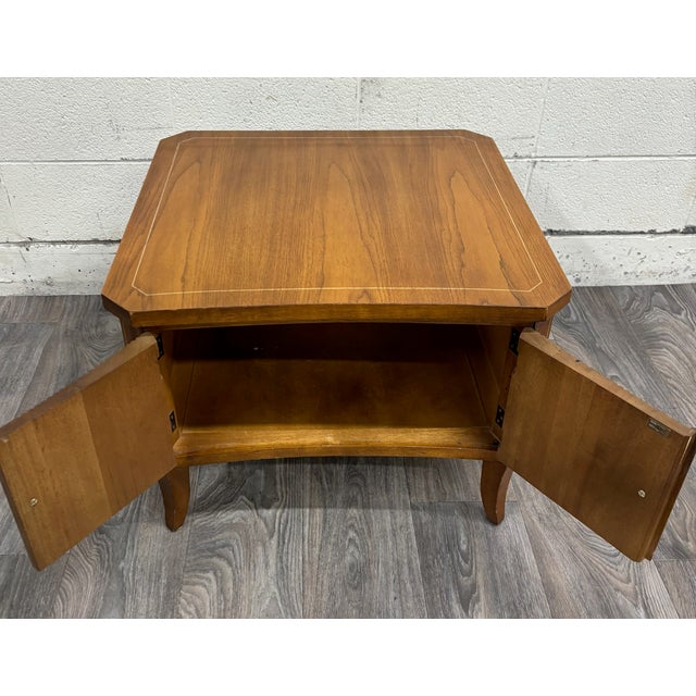 Wood Vintage Mid Century Federal Inspired Regency Revival Style Cabinet For Sale - Image 7 of 12