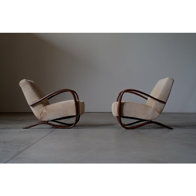 Lounge Chairs in Pony Skin by Jindrich Halabala, 1930s, Set of 2 For Sale - Image 6 of 18