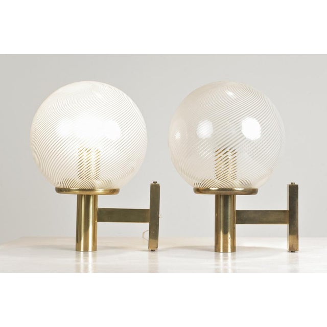 Thread Glass Filigree Wall Lights by Paolo Venini for Venini, Italy, 1940s, Set of 2 For Sale - Image 6 of 10