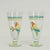 Vintage Set of Eight Footed Drinking Glasses With Painted Parrots For Sale In West Palm - Image 6 of 11