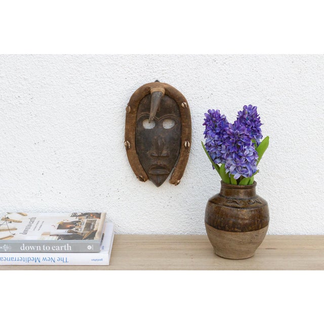 Brown Vintage Symbolic African Kuba Mask For Sale - Image 8 of 8