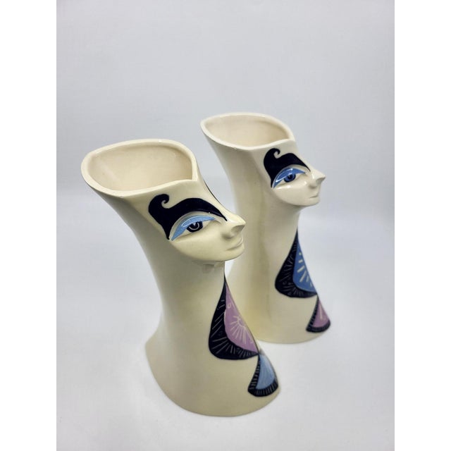 1970s Vintage French Anthropomorphic Vases by Gabrielle Mackiewicz, 1970, Set of 2 For Sale - Image 5 of 8