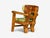 Stig Sandqvist, Brutalist Lounge Chairs, Pine, Green Fabric, Sweden, 1960s For Sale - Image 12 of 15