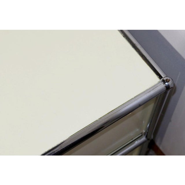 Cream Low Cabinet on Casters attributed to Fritz Haller & Paul Schärer for Usm Haller, 1960s For Sale - Image 8 of 18