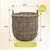 Round Rattan Storage Basket With Handles Decorative For Sale - Image 4 of 6