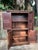 Antique Indian Sunburst Carved Armoire | Dark Wood Double-Door Wardrobe Cabinet 66 For Sale - Image 4 of 6