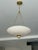 Matte Cream Pendant Light With Brushed Brass Finish For Sale - Image 12 of 12