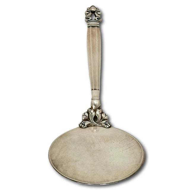 Large Size Vintage Georg Jensen Denmark Acorn Pattern Sterling Silver Tomato Server - Mid 20th Century For Sale In Boston - Image 6 of 12