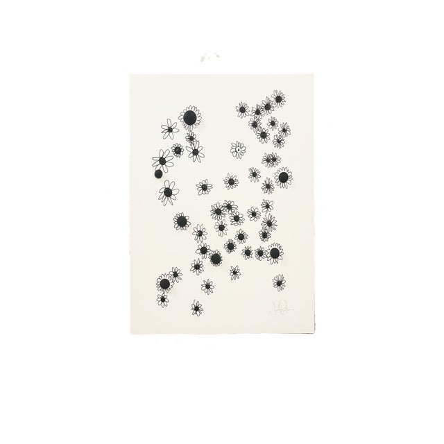 Wood pieces, gesso and ink on paper in white shadow box.