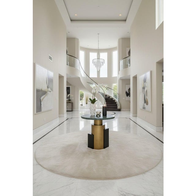 Jojo 30" Modern Green Marble Bistro Table-Contract Grade For Sale - Image 4 of 6