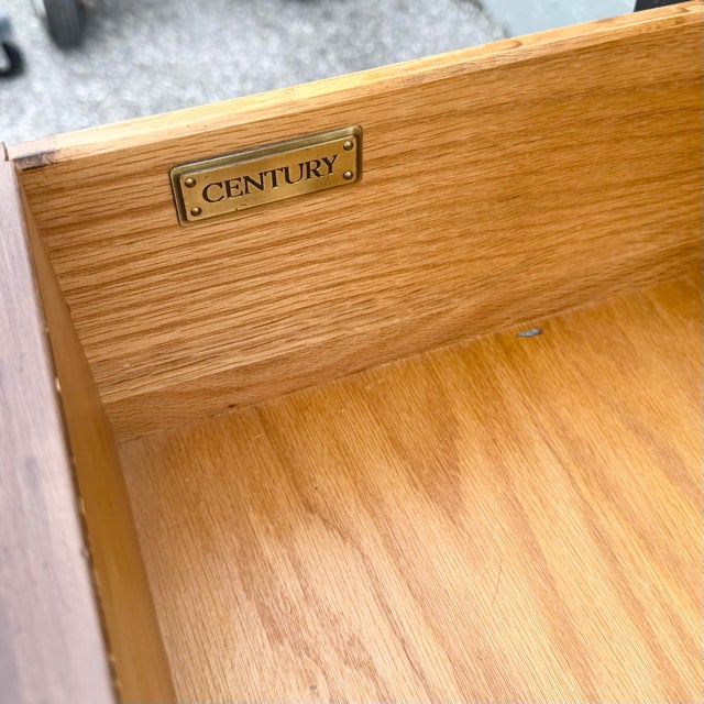 Black Vintage Chinoiserie Black and Burlwood Dresser by Centruy Furniture For Sale - Image 8 of 8