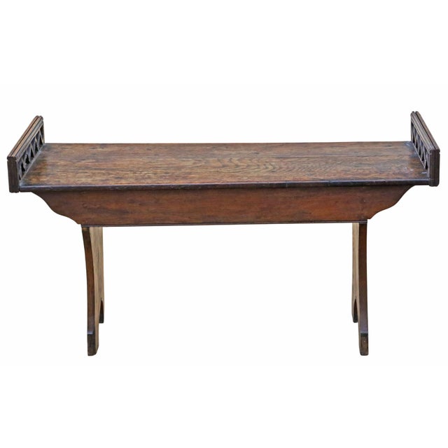 Antique Arts & Crafts Oak Window Seat, 1800s For Sale - Image 4 of 8