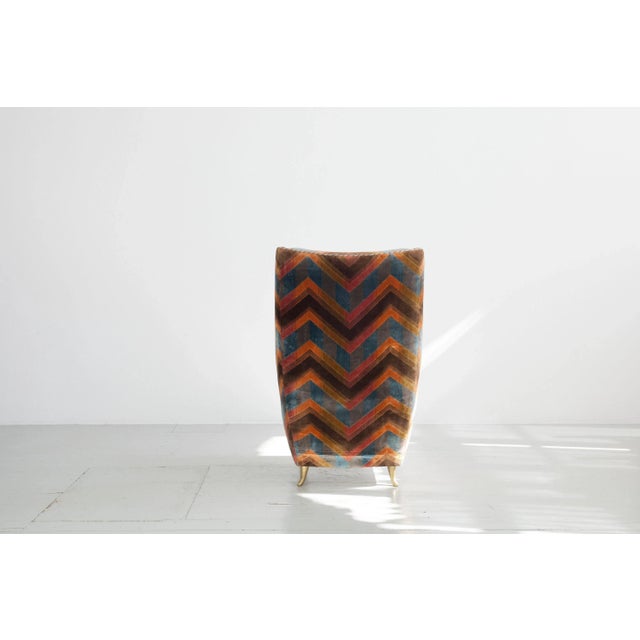 1950s Wing Chair from I. S. A. Bergamo, Italy, 1950s For Sale - Image 5 of 18